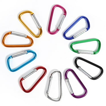Color: Purple Ochoos 1Pcs Aluminum Snap Carabiner D-Ring Key Chain Clip Keychain Hiking Camp Mountaineering Hook Climbing Accessories 